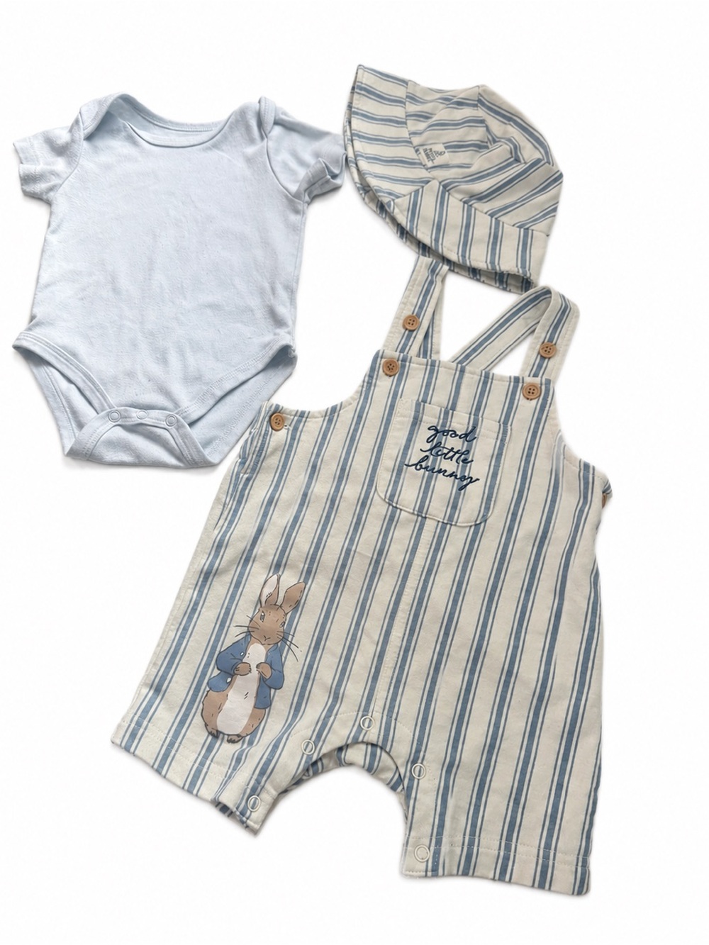 Peter Rabbit Baby 3-Piece Romper Set 6-9M